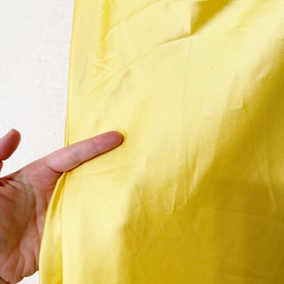 Show Me Your Mumu Taylor Tube Maxi Strapless Dress in Yellow Luxe Satin $198 XS - Picture 11 of 11